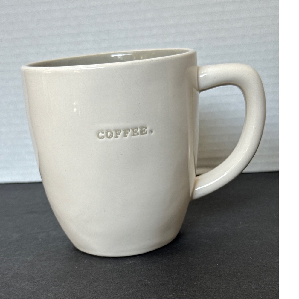 Rae Dunn Artisan Collection by Magenta Coffee Mug Cream Ceramic Stoneware